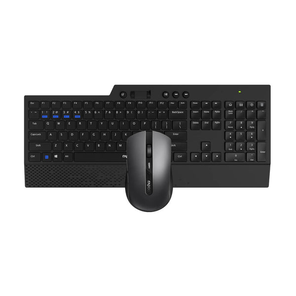 Kit de teclado e mouse sem fio Rapoo 8200T RA005 preto bluetooth