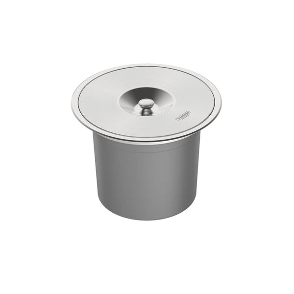 Lixeira de embutir Tramontina Clean Round 8 litros aço inox