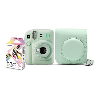 Kit Câmera Instax Mini Fujifilm 12 Verde com Bolsa + 10 Filmes