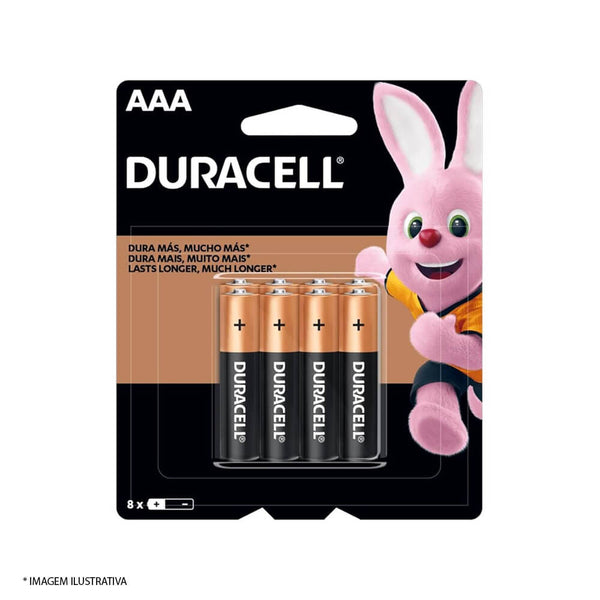 PILHA ALCALINA DURACELL AAA BLISTER C/ 8 UNIDADES