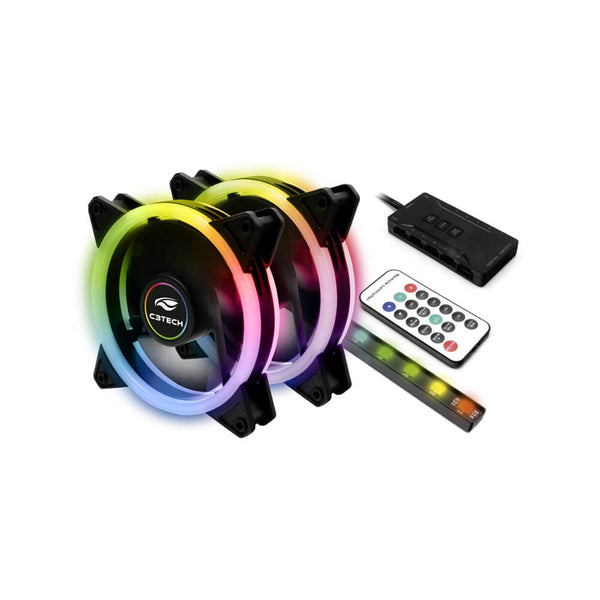 Cooler para gabinete C3Tech F7 L600RGB ARGB