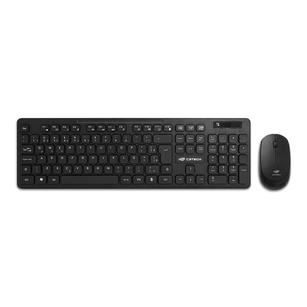 Kit teclado e mouse sem fio C3tech K-W20BK ABNT2/1000DPI preto