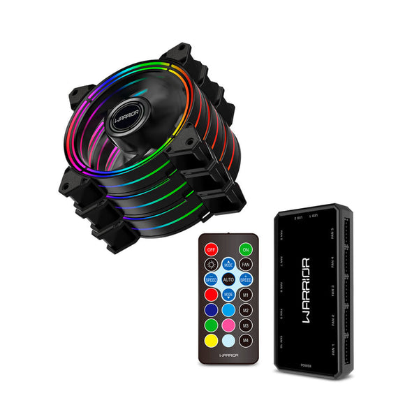 Kit 3 unidades cooler fan Warrior RGB Cedric GA184