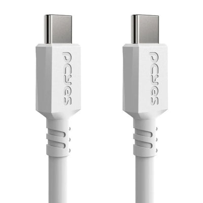 Cabo USB-C para USB-C PCYes 1 Metro Branco 60W PUCB-01