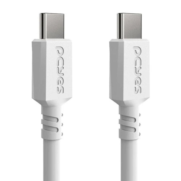 Cabo USB-C para USB-C PCYes 1 Metro Branco 60W PUCB-01