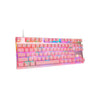 Teclado gamer mecânico Motospeed CK82 RGB rosa