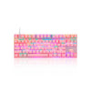 Teclado gamer mecânico Motospeed CK82 RGB rosa