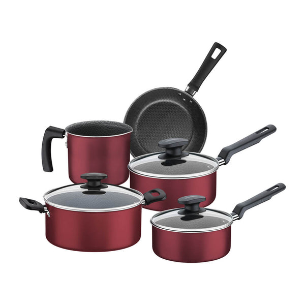 Jogo de panelas Tramontina Loreto vermelho 5 peças