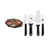 Jogo de pizza Tramontina Laminas em aço inox 14 peças