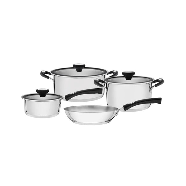 Jogo de panelas Tramontina Solar silicone 4 peças aço inox