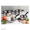 Jogo de panelas Tramontina Solar silicone 4 peças aço inox