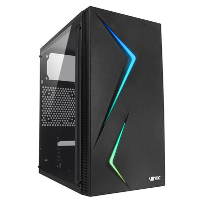 Gabinete Gamer Vinik Twin Edge Mid-Tower Preto Lateral Acrílico