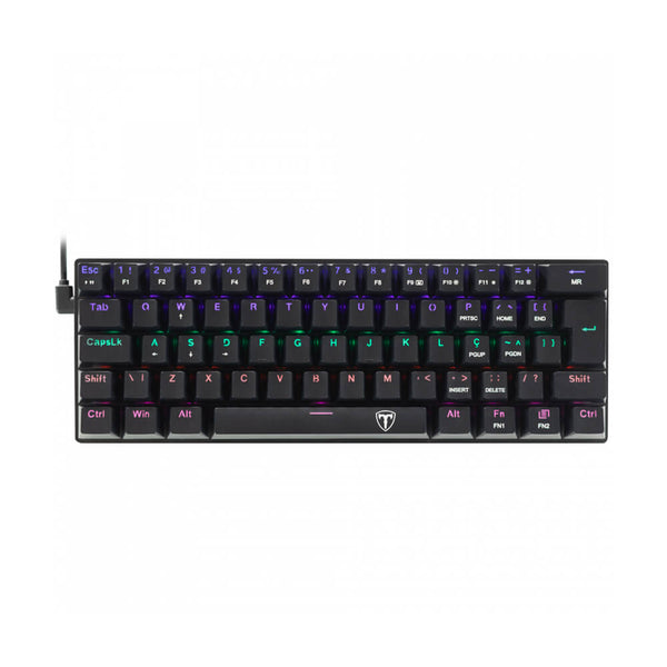 TECLADO MECANICO GAMER T-DAGGER ARENA RAINBOW SWITCH AZUL - T-TGK
