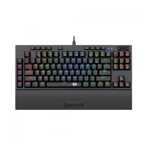 Teclado mecânico gamer Redragon switch vermelho Vishnu K596RGB
