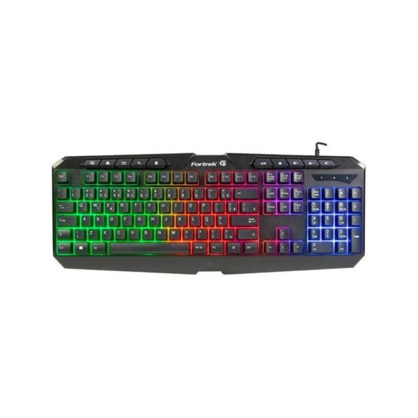 Teclado gamer multimídia Fortrek Spider Black