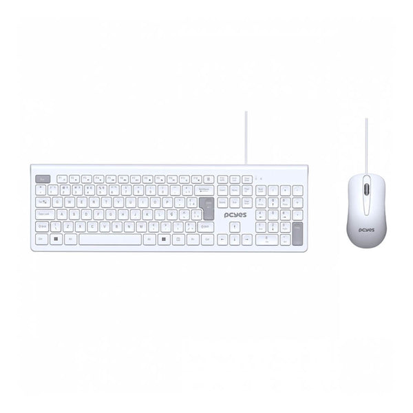 kit de teclado e mouse Soft USB 2 Pcyes PCOSF2W