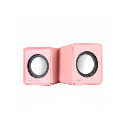 Caixa de som Vinik 2.0  5V 2X 1W rosa VS-01R 112357