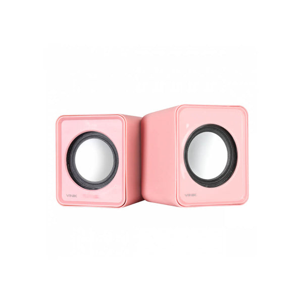Caixa de som Vinik 2.0  5V 2X 1W rosa VS-01R 112357