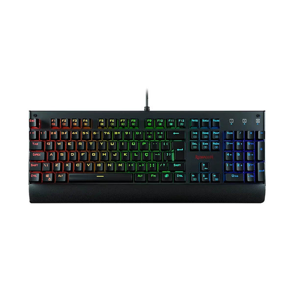 Teclado gamer mecânico Redragon Kala RGB K557RGB switch azul
