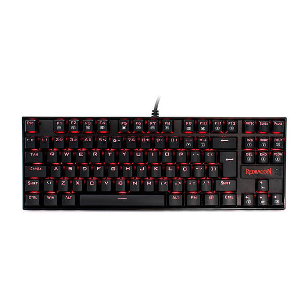 Teclado gamer mecânico Redragon Kumara Preto Switch Preto