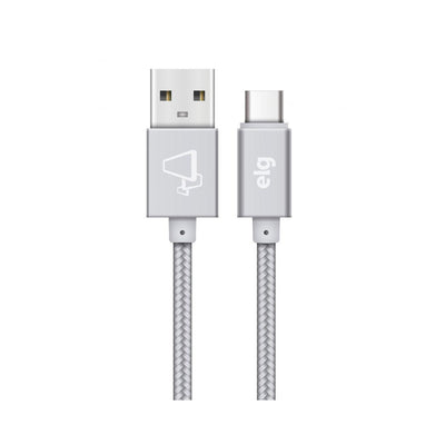 CABO USB ELG TIPO C PRATA1,0M NYLON -TC10BS