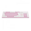 Teclado gamer mecânico Redragon K623 Hades RGB rosa e branco