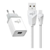 Kit carregador ELG com cabo USB-C branco 1mt KTC10WC