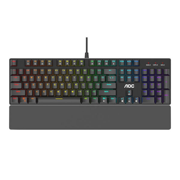 Teclado mecânico gamer AOC GK500 switch azul