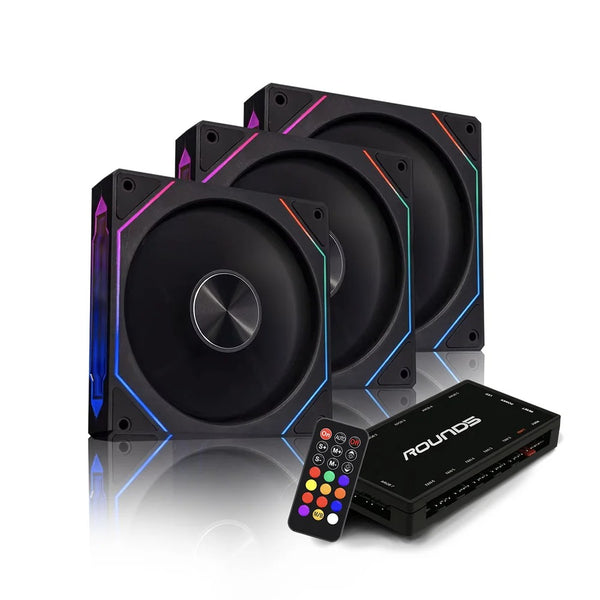 Kit Cooler 3 Unidades Round5 + Controladora para Gabinete Nordwin
