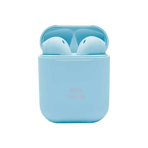 Fone de Ouvido OEX Candy TWS11 Bluetooth Azul Claro Sem Fio