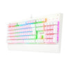 Teclado mecânico Kala Redragon branco Switch Marrom RGB K557PW-RG