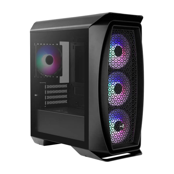Gabinete gamer Aero One Mini Frost Aerocool Mid Tower preto RGB