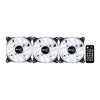 Kit Cooler 3 Unidades Duo 12 Pro Aerocool ARGB com HUB e Controle