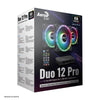 Kit Cooler 3 Unidades Duo 12 Pro Aerocool ARGB com HUB e Controle
