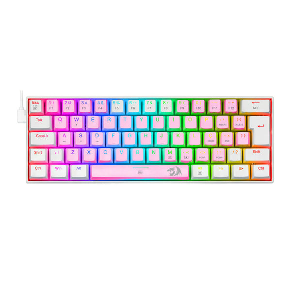 Teclado mecânico gamer Redragon K630PW-RGB Dragonborn branco