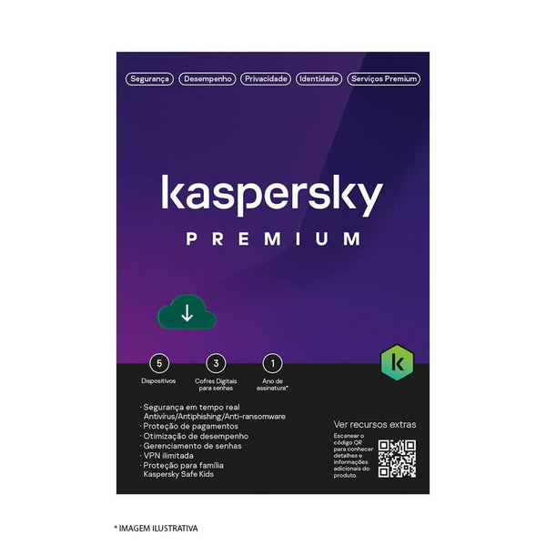 SOFTWARE KASPERSKY PREMIUM MULTIDISPOSITIVOS 5 USUÁRIOS