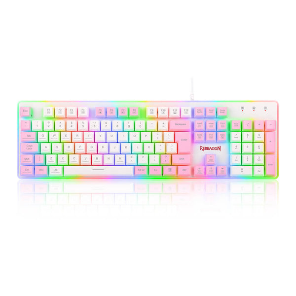 Teclado Membrana Gamer Dyaus 2 Lollipop Redragon K509 RGB Branco