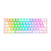 Teclado Mecânico Draconic Pro Redragon Branco RGB Switch Marrom