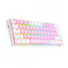Teclado Mecânico Draconic Pro Redragon Branco RGB Switch Marrom