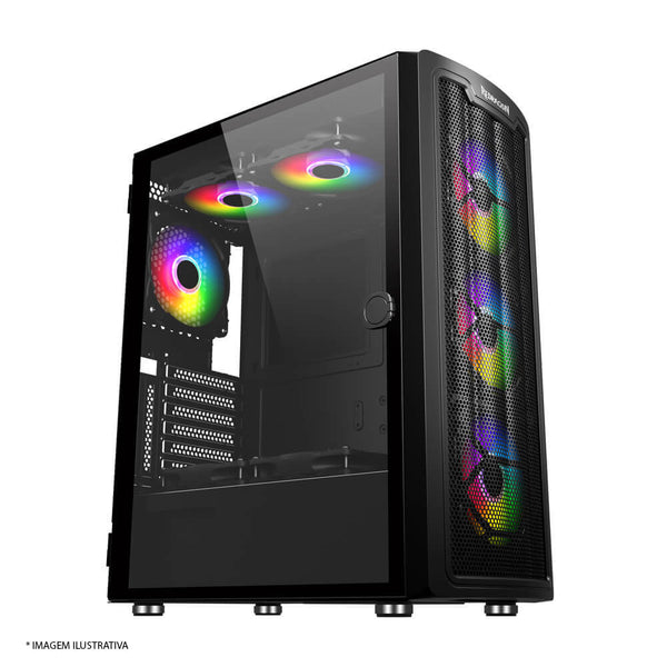 Gabinete Gamer Redragon Bluestreak Preto GC-MA211 Mid Tower