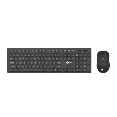 Kit teclado e mouse sem fio Lecoo KW201 preto