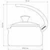 Chaleira Tramontina Starflon Max Chumbo 1,9L
