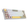 Teclado Mecânico Gamer Redragon Fizz K617 RGB Amarelo e Branco