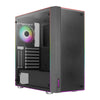 Gabinete gamer AeroCool Skribble preto RGB lateral vidro 78107