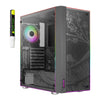 Gabinete gamer AeroCool Skribble preto RGB lateral vidro 78107