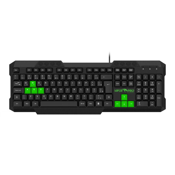Teclado Gamer Membrana Python Viper Pro Preto V1407