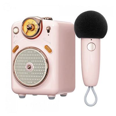 Caixa de som Divoom Fairy OK com microfone 10w Bluetooth rosa