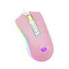 Mouse gamer Redragon M711PW Cobra Bubblegum rosa com branco