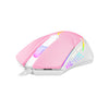 Mouse Gamer Redragon Centrophorus Bubblegum RGB Rosa e Branco