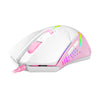 Mouse gamer M601WP RGB Centrophorus Redragon branco com rosa